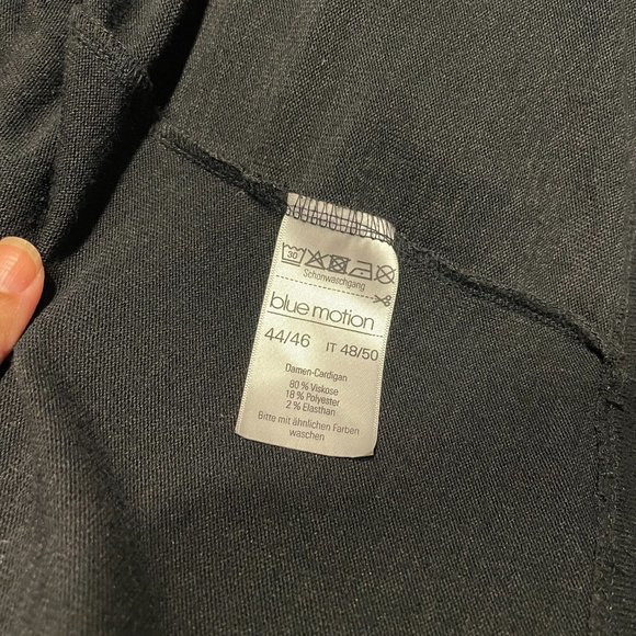 Blue Motion Long Black Ultra Soft Cardigan - Picture 3 of 3